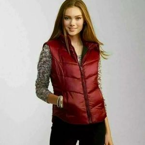 Aeropostale Maroon Puffer Vest